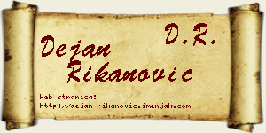 Dejan Rikanović vizit kartica